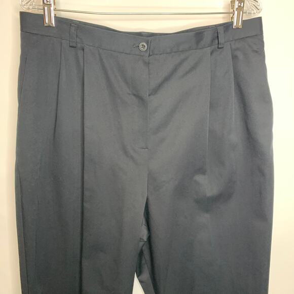 NWT Lands' End Black Pleat Front Trouser Sz 16 - Picture 3 of 5